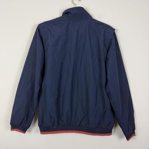 Denver Hayes Golf Windbreaker Jacket Navy Blue Half Zip Sz S Embroidered Logo - Picture 2 of 6